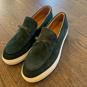 Marc Nolan Odell Green Suede Belgian Loafers Size 9 Shoes